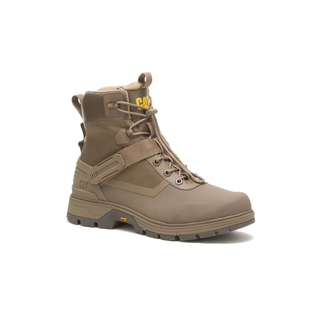 Caterpillar Leverage Buckle Philippines - Mens Walking Boots - Khaki 78356ZOAJ